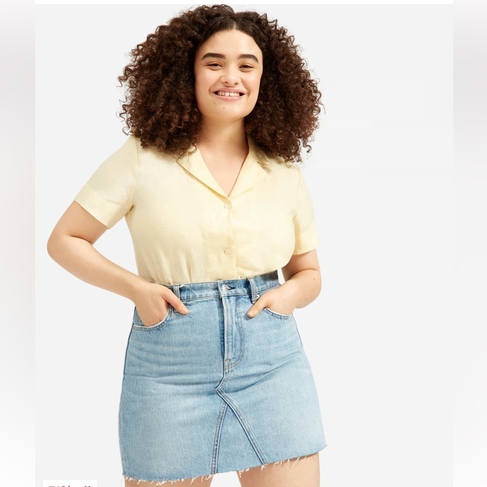 Everlane The Reconstructed Denim mini Skirt size 29